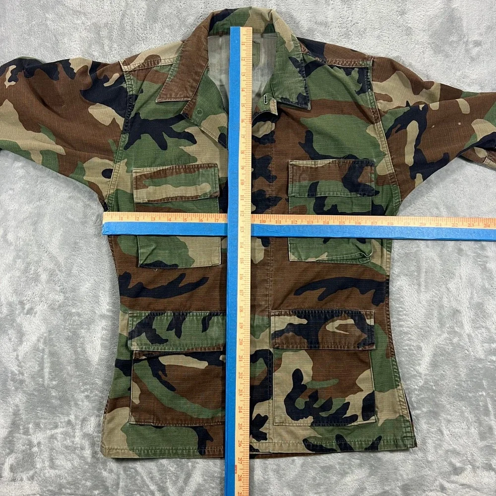 Army American Apparel Camo Combat Coat XS Short Green Ripstop Jacket Military